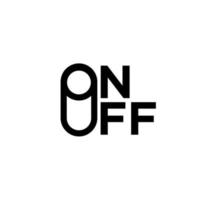 switch on off button icon logo design vector