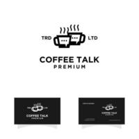 Coffee Talk Logo Design Template vector