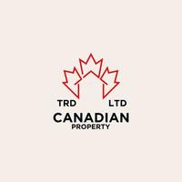 premium canadian property logo design vector