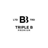 Triple B bbb Letter Logo icon design vector