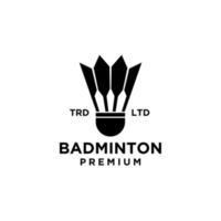 premium Badminton Shuttlecock logo design vector