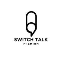 switch talk with bubble chat icon logo design vector