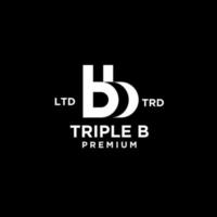 diseño de icono de logotipo de letra triple b bbb vector