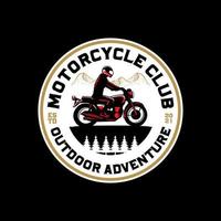 logotipo de motocicleta de aventura en bicicleta vector