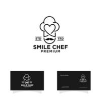 love chef hat cooking logo design vector