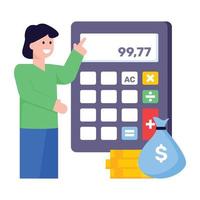 An illustration of accounting flat vector