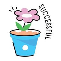 Beautiful sticker design of successful vector