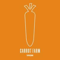 Line style icon of a carrot. Logo. Clean and modern vector illustration.