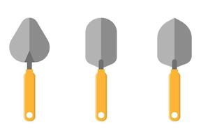 Set of garden trowel spade or shovel icons isolated on white background. Gardening tool. Vector illustration in cartoon style for your design