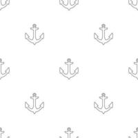 Seamless pattern with outline anchors on a white background. Vector illustration for design, web, wrapping paper, fabric, wallpaper.