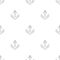 Seamless pattern with outline anchors on a white background. Vector illustration for design, web, wrapping paper, fabric, wallpaper.