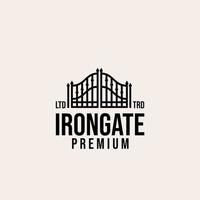premium iron gate vector logo design