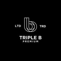 diseño de icono de logotipo de letra triple b bbb vector