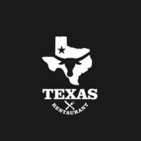 Texas restaurant premium vintage logo design vector