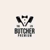 premium master butcher vector logo design