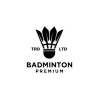 premium Badminton Shuttlecock logo design vector