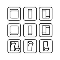 set switch on off icon vector design