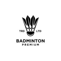 premium Badminton Shuttlecock logo design vector