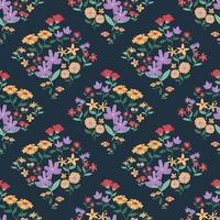 beautiful hand drawn flower seamless for fabric pattern or digital paper vector