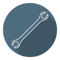 Spanner Cap Wrench Icon. Repair Symbol. Outline Flat Style. Vector illustration for Your Design, Web.