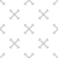 Seamless pattern with outline wrench icon. Spanner key. Repair symbol. Vector illustration for design, web, wrapping paper, fabric, wallpaper