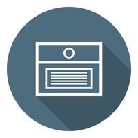Box for Documents. Outline Flat Icon. File Protection, Data Security, Safe Confidential Information. Vector illustration for Your Design, Web, App.