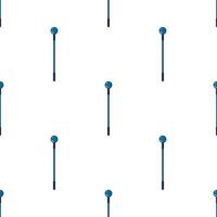 Seamless pattern with yellow magic staff icon on white background. Magic wand, scepter, stick, rod. Vector illustration.