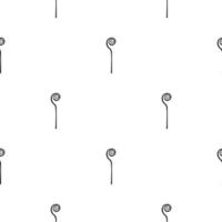 Seamless pattern with black magic staff icon on white background. Magic wand, scepter, stick, rod. Vector illustration for design, web, wrapping paper, fabric, wallpaper.