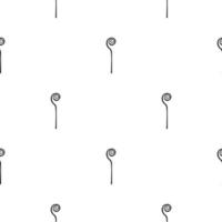 Seamless pattern with black magic staff icon on white background. Magic wand, scepter, stick, rod. Vector illustration for design, web, wrapping paper, fabric, wallpaper.