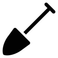 Construction Themed Solid Style Trowel Icon vector