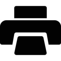 Computer and Hardware Theme Solid Style Printer Icon vector