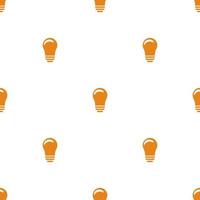 Seamless pattern with lightbulb on white background. Flat style icon of utilities. Symbol of light. Vector illustration for design, web, wrapping paper, fabric, wallpaper.