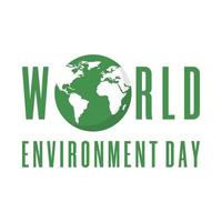 World Environment Day. Creative poster or banner. Ecology planet. Eco friendly design. Vector illustration.