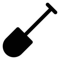 Snow Themed Solid Style Snow Shovel Icon vector