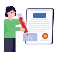 A rules document flat illustration vector