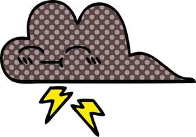 comic book style cartoon storm cloud vector