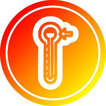 high temperature circular in hot gradient spectrum vector