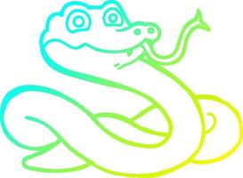 cold gradient line drawing cartoon snake vector