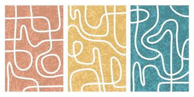 Modern abstract cover set, minimal cover design. Colorful texture background, vector illustration.