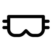 icono de gafas de soldadura de estilo de línea temática de construcción vector