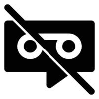 No Voicemail, Solid Style Icon Empty States vector