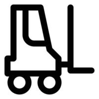 Construction Themed Line Style Forklift Icon vector