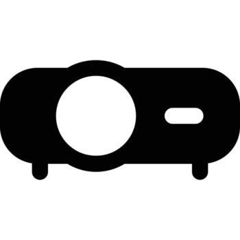 Computer and Hardware Theme Solid Style Projector Icon vector