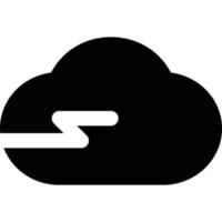icono de nube de estilo sólido de tema de computadora y hardware vector