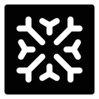 Snow Themed Solid Style Snowflake Icon vector