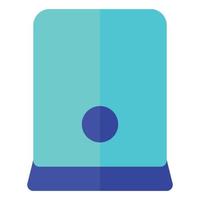 Computer and Hardware Theme Flat Style CPU Icon vector