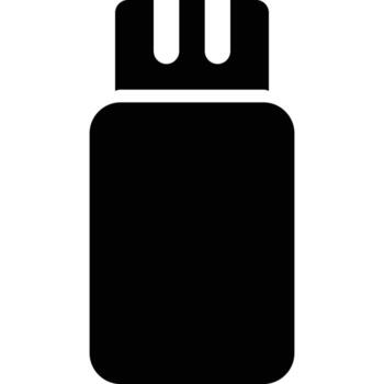 Computer and Hardware Theme Solid Style Pendrive Icon vector