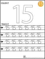 Handwriting Numbers tracing pages for writing numbers Learning numbers, Numbers tracing worksheet for kindergarten vector