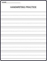 A blank handwriting paper sheet for students vector