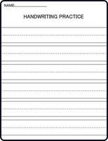 A blank handwriting paper sheet for students vector